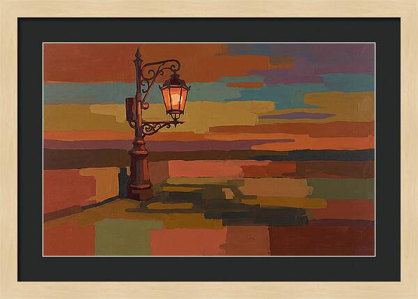 Ornate Street Lamp Against Evening Sky