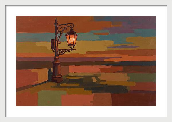 Ornate Street Lamp Against Evening Sky
