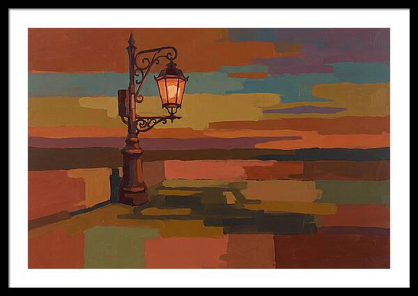 Ornate Street Lamp Against Evening Sky
