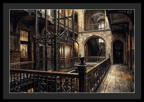 Ornate Wrought Iron Elevator