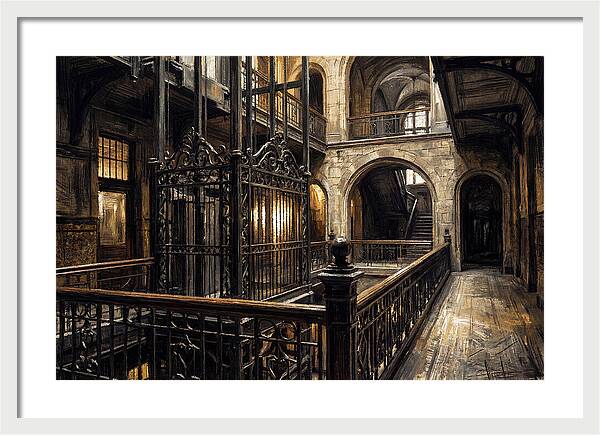 Ornate Wrought Iron Elevator