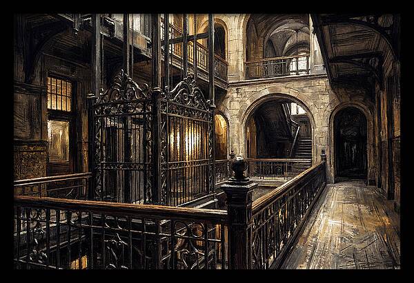 Ornate Wrought Iron Elevator