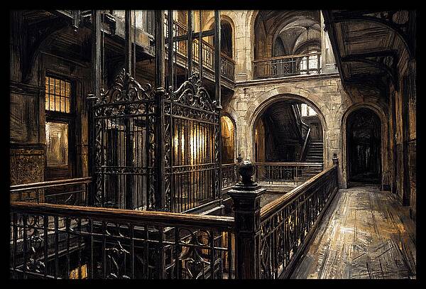 Ornate Wrought Iron Elevator