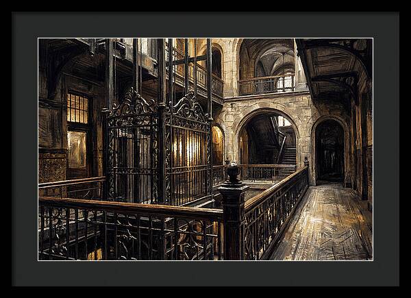 Ornate Wrought Iron Elevator