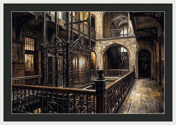 Ornate Wrought Iron Elevator