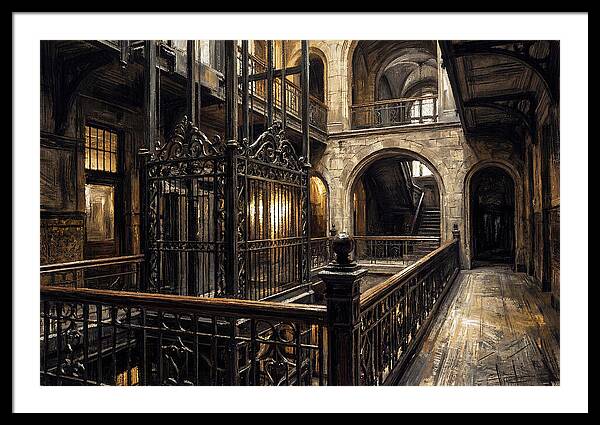 Ornate Wrought Iron Elevator