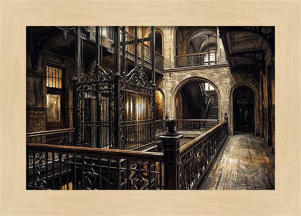 Ornate Wrought Iron Elevator