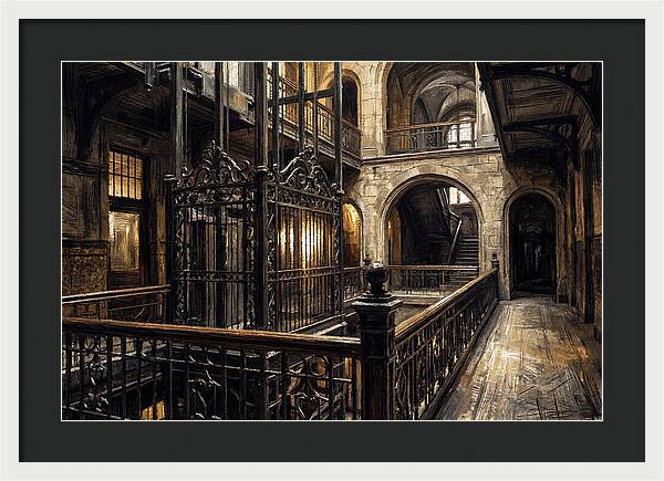 Ornate Wrought Iron Elevator