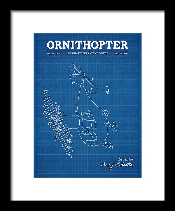 Ornithopter Blueprint Patent Us2985407