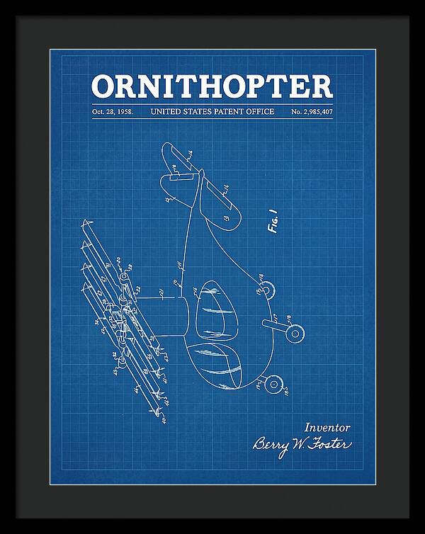 Ornithopter Blueprint Patent Us2985407