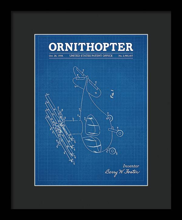 Ornithopter Blueprint Patent Us2985407