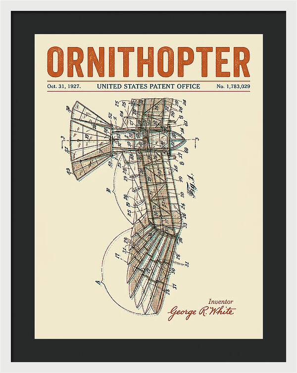 Ornithopter Retro Patent Us1783029
