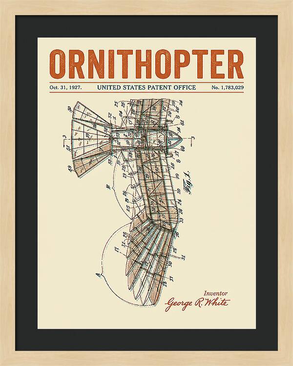 Ornithopter Retro Patent Us1783029