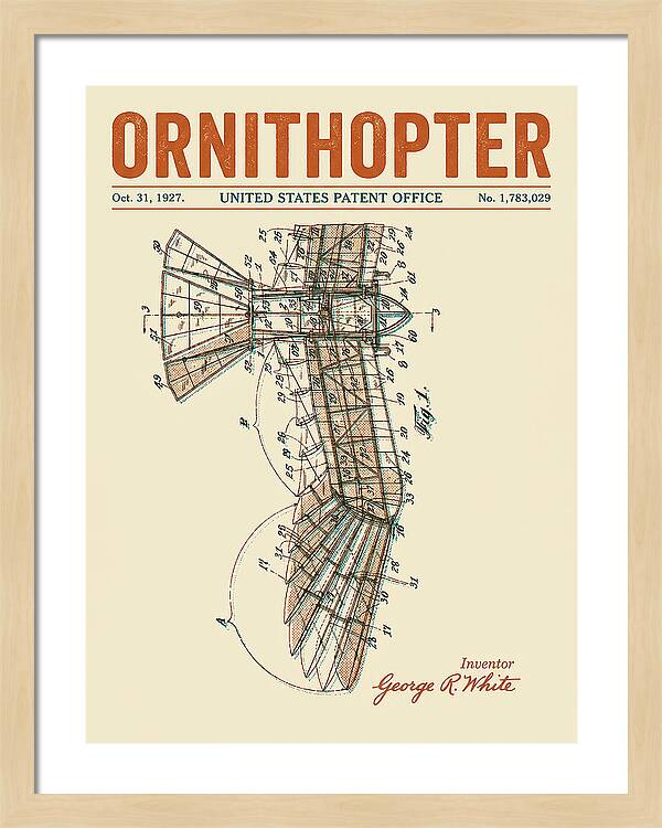 Ornithopter Retro Patent Us1783029