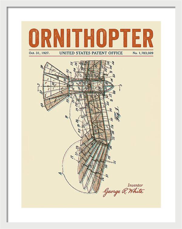 Ornithopter Retro Patent Us1783029