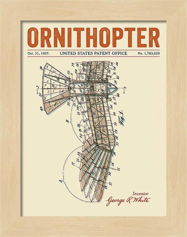 Ornithopter Retro Patent Us1783029