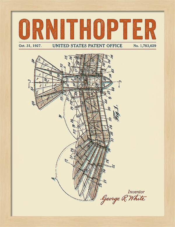 Ornithopter Retro Patent Us1783029