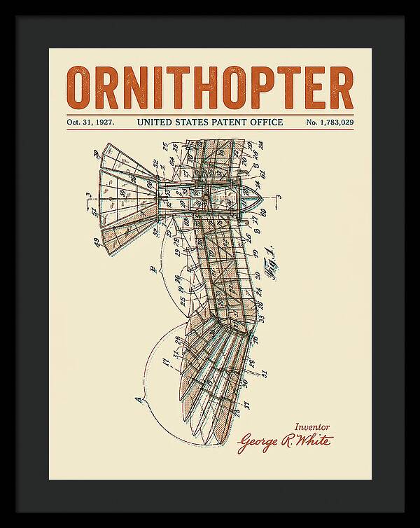 Ornithopter Retro Patent Us1783029