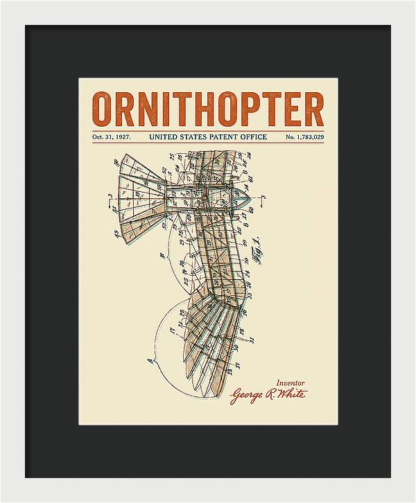 Ornithopter Retro Patent Us1783029