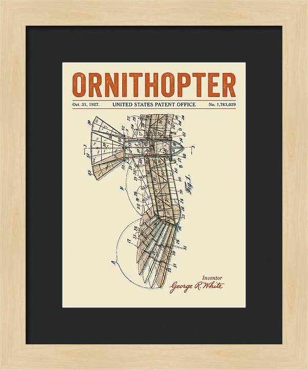 Ornithopter Retro Patent Us1783029