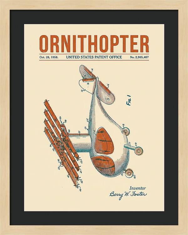 Ornithopter Retro Patent Us2985407