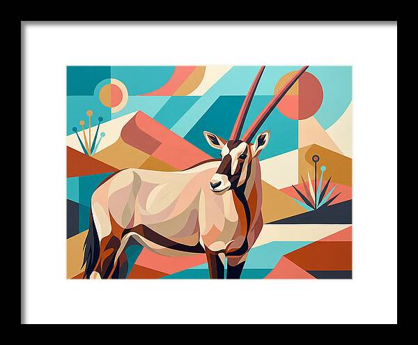 Oryx In Abstract Landscape