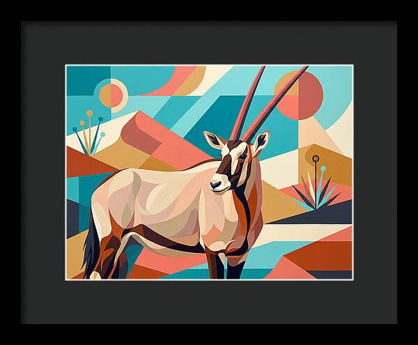 Oryx In Abstract Landscape