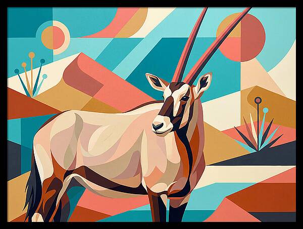 Oryx In Abstract Landscape