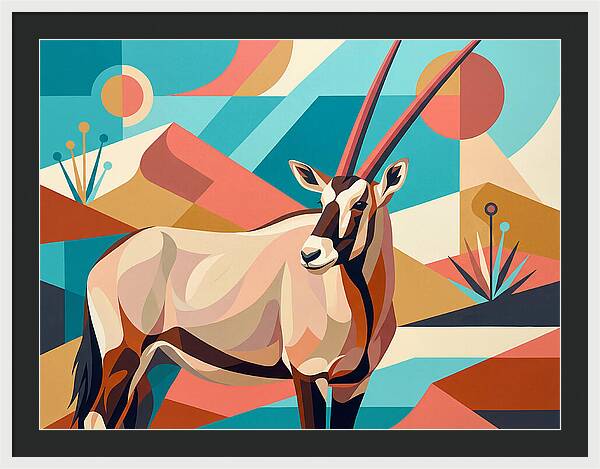 Oryx In Abstract Landscape