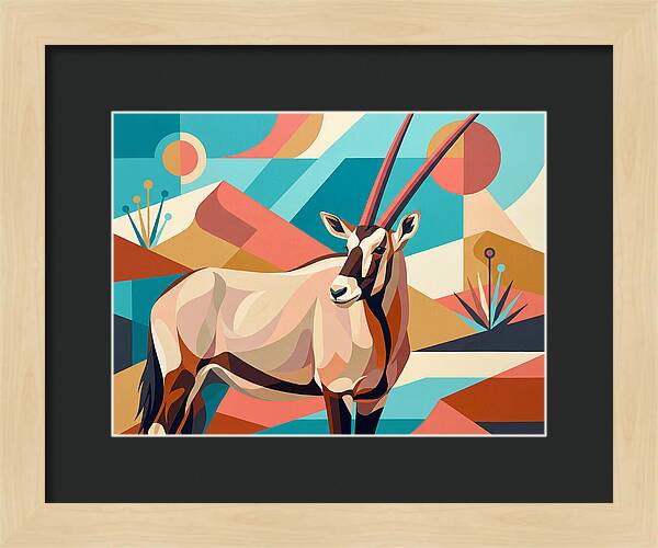 Oryx In Abstract Landscape