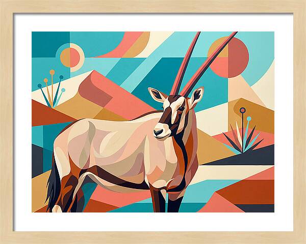 Oryx In Abstract Landscape