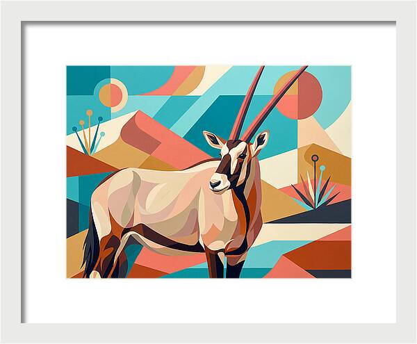 Oryx In Abstract Landscape