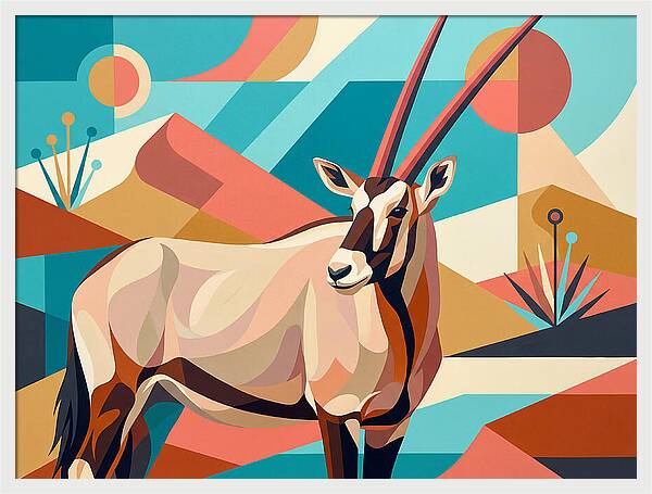 Oryx In Abstract Landscape