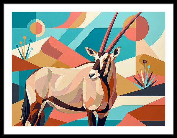 Oryx In Abstract Landscape