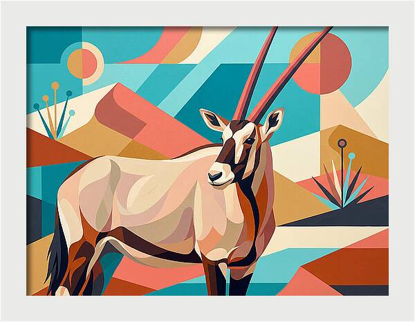 Oryx In Abstract Landscape