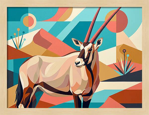 Oryx In Abstract Landscape