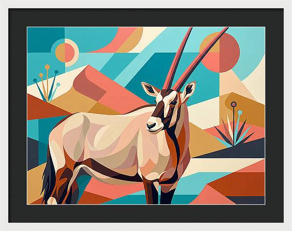 Oryx In Abstract Landscape