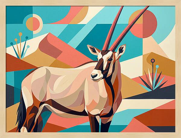 Oryx In Abstract Landscape