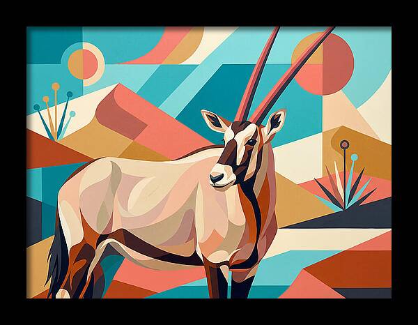Oryx In Abstract Landscape