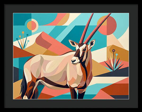 Oryx In Abstract Landscape