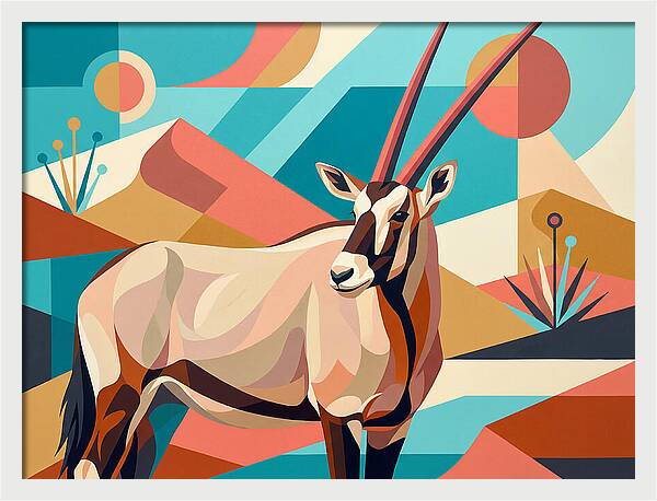 Oryx In Abstract Landscape