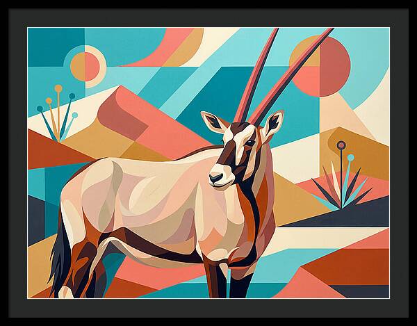 Oryx In Abstract Landscape