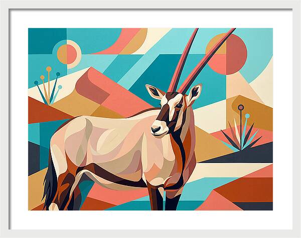 Oryx In Abstract Landscape