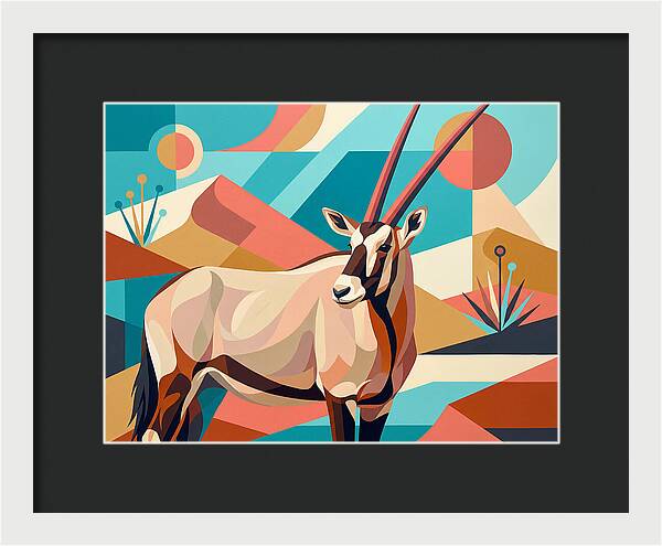 Oryx In Abstract Landscape