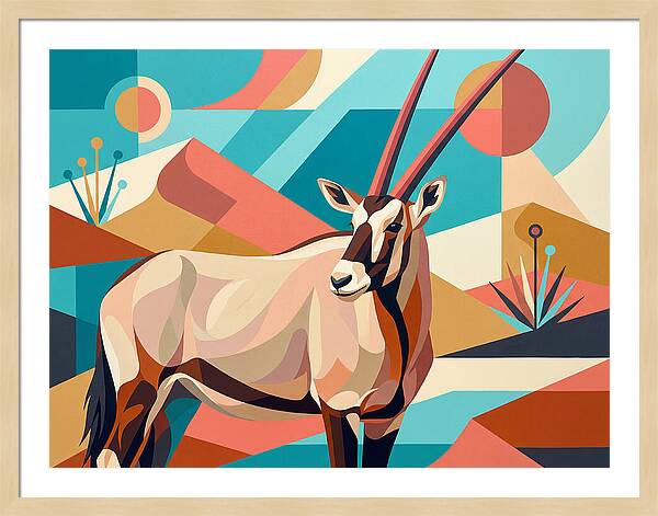 Oryx In Abstract Landscape