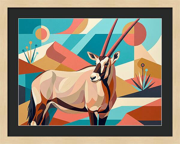 Oryx In Abstract Landscape