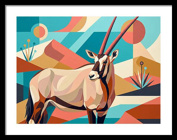 Oryx In Abstract Landscape