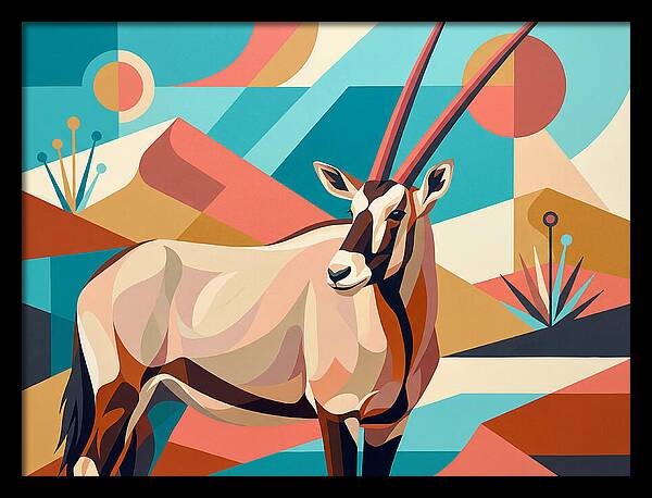 Oryx In Abstract Landscape
