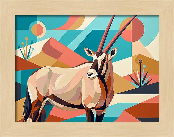 Oryx In Abstract Landscape
