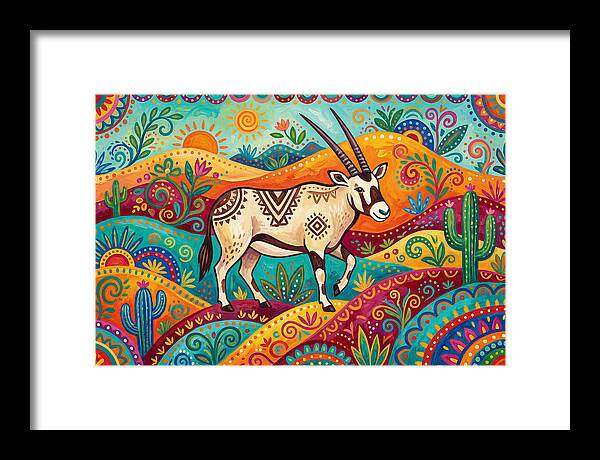 Oryx In Vibrant Landscape